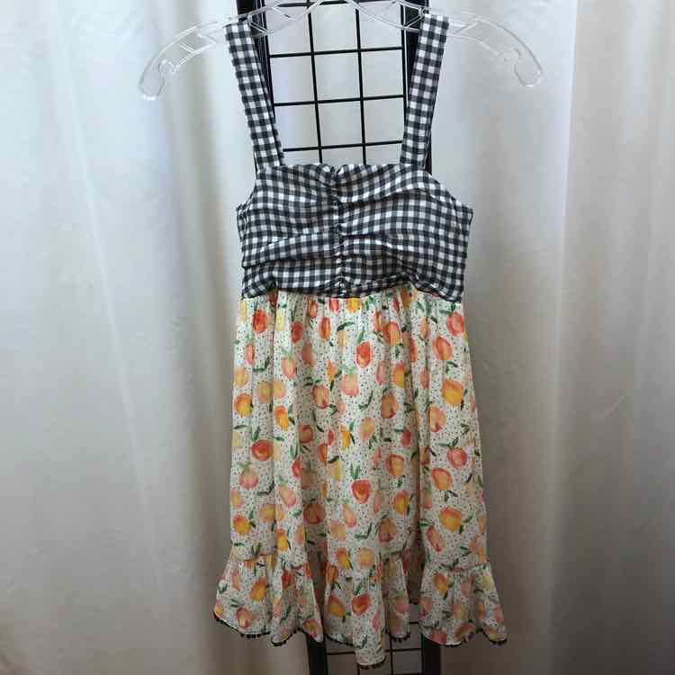 Cheeky Plum Black Checkered Child Size 10 Girl's Dress