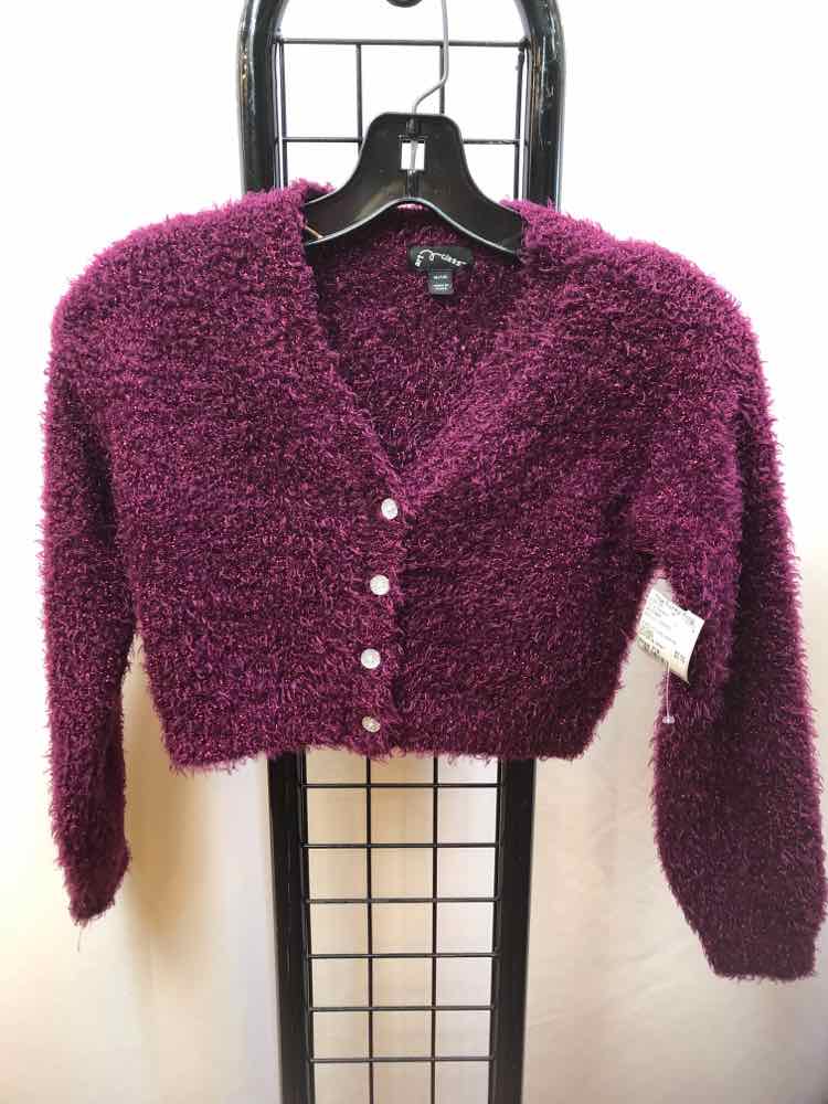 Art Class Maroon Sparkly Child Size 7/8 Girl's Sweater