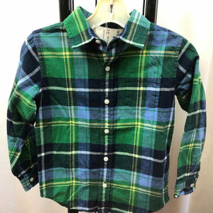 Janie and Jack Blue Plaid Child Size 5 Boy's Sweatshirt