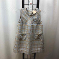 Beaufort Bonnet Co. Baby Blue Plaid Child Size 6 Girl's Dress