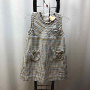 Beaufort Bonnet Co. Baby Blue Plaid Child Size 6 Girl's Dress