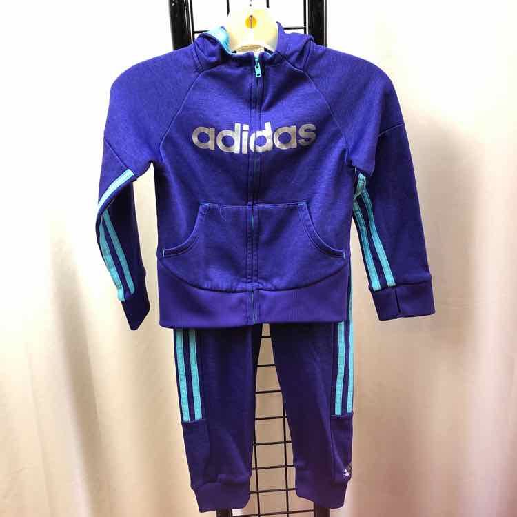 Adidas Purple Heathered Child Size 4 Girl's Jogging Suit