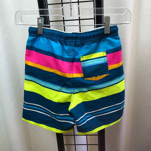 Land's End Rainbow Stripe Child Size 6/7 Boy's Swimwear