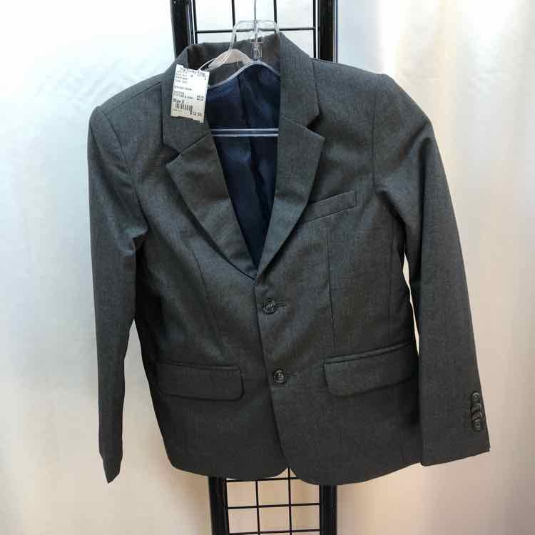 Cat & Jack Gray Solid Child Size 8 Boy's Sport Coat