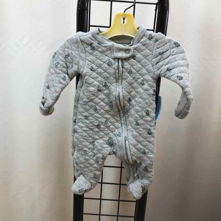 Little Planet by Carters Gray Quilted Child Size Newborn Boy's Pajamas