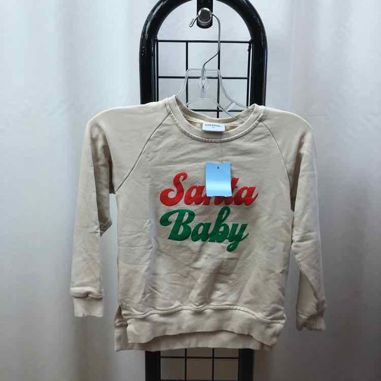 bums & roses Tan Christmas Child Size 3 Girl's Sweatshirt