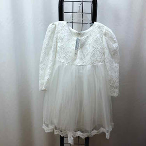 NNJXD White Lace Child Size 5 Girl's Dress
