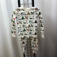 LL Bean White Patterned Child Size 5/6 Boy's Pajamas