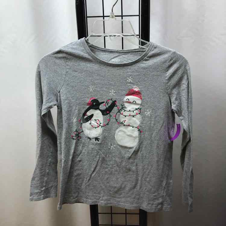 Carter's Gray Christmas Child Size 12 Girl's Shirt
