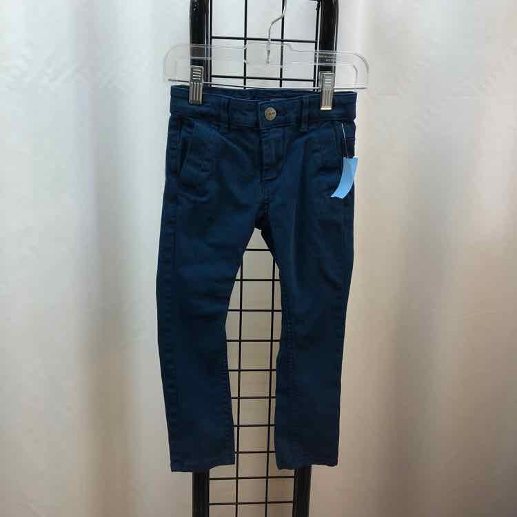 Okaidi Blue Solid Child Size 3 Boy's Pants