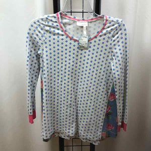 Matilda Jane White Dotted Child Size 12 Girl's Shirt