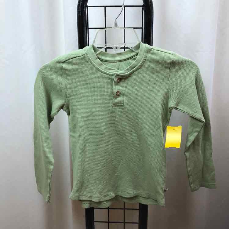 Honest Green Solid Child Size 7 Boy's Shirt