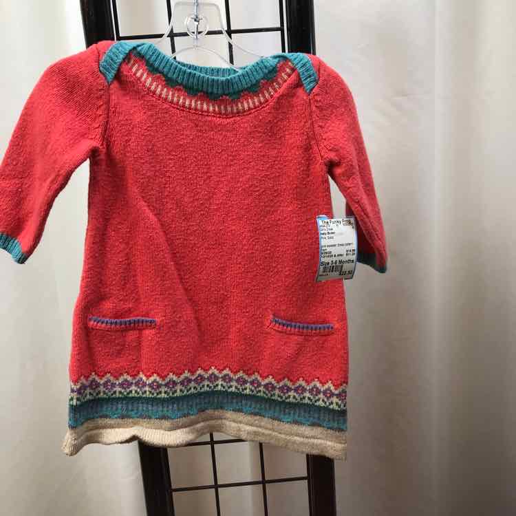 baby Boden Pink Solid Child Size 3-6 Months Girl's Dress