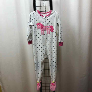 Absorba White Dotted Child Size 4 Girl's Pajamas