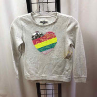 Oshkosh Gray Sequin Child Size 8 Girl's Sweatshirt
