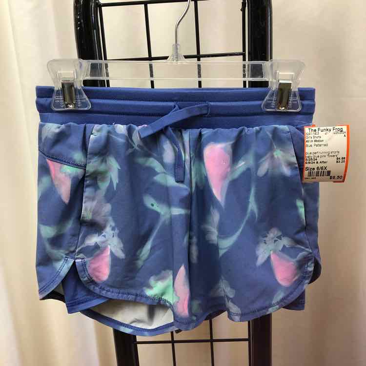 All in Motion Blue Patterned Child Size 6/6X Girl's Shorts