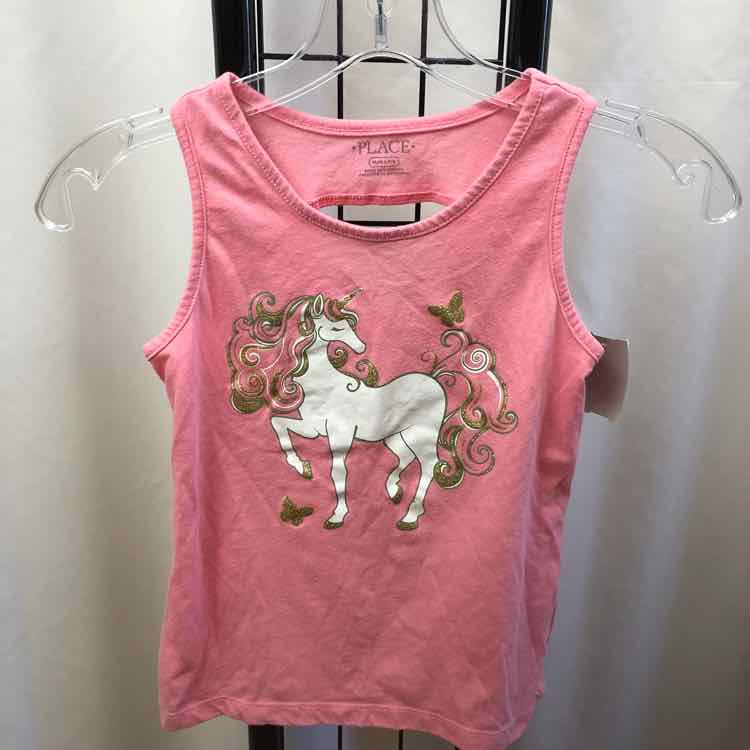 Children's Place Pink Graphic Child Size 7/8 Girl's Shirt