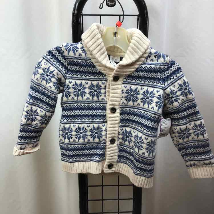 Janie and Jack Baby Blue Stripe Child Size 3 Boy's Sweater