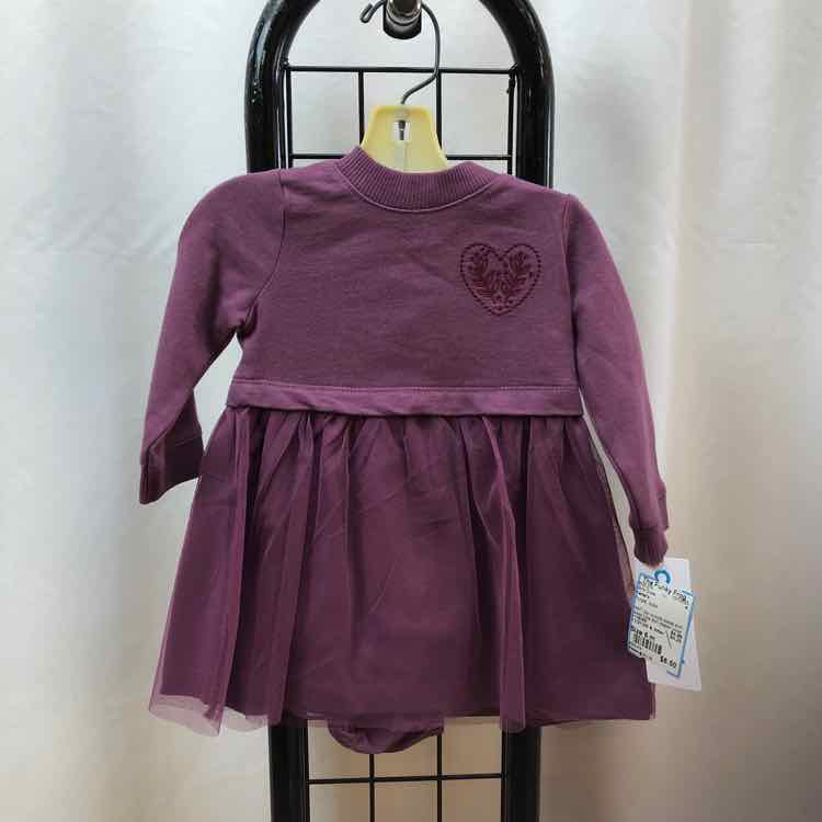 Carter's Purple Solid Child Size 6 m Girl's Dress