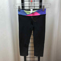 Ivivva Black Solid Child Size 7 Girl's Leggings