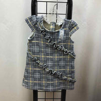 Janie and Jack Navy Plaid Child Size 12-18 m Girl's Dress