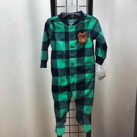 Carter's Green Checkered Child Size 6 m Boy's Pajamas