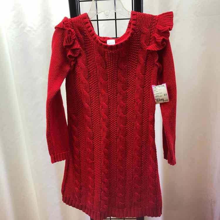 Carter's Red Solid Child Size 5 Girl's Dress