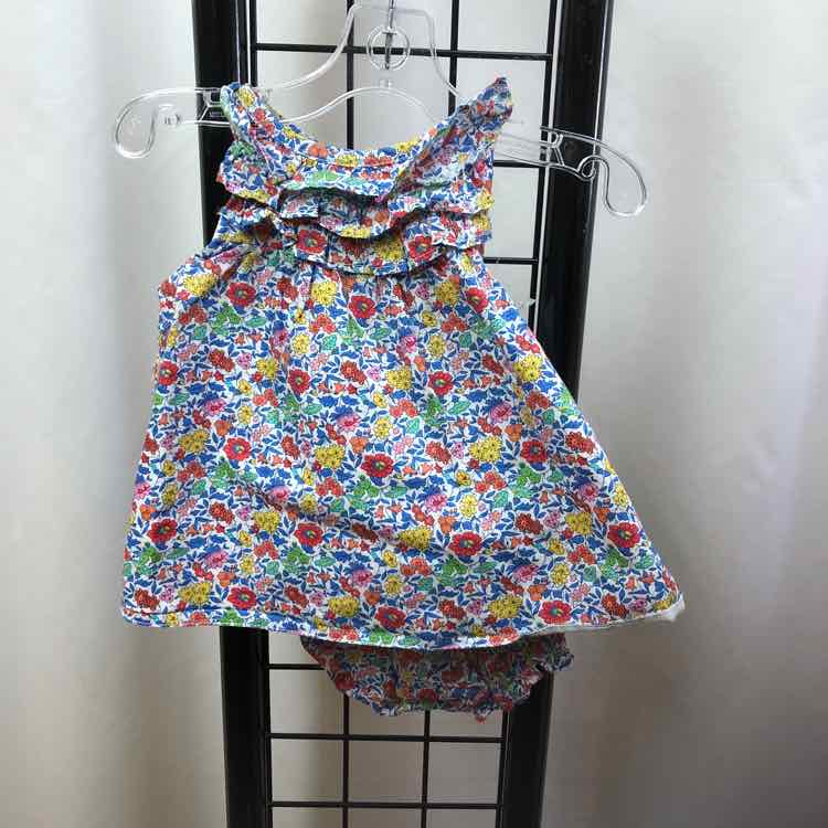 Janie and Jack Multi-Color Floral Child Size 0-3 m Girl's Dress