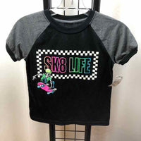 Black Graphic Child Size 6 Boy's Shirt