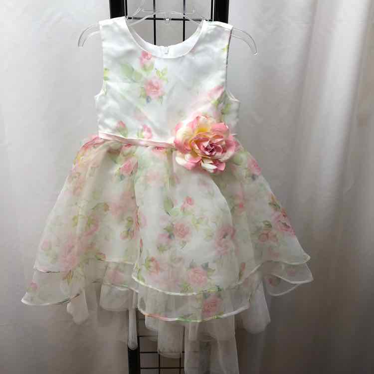 Rare Editions White Floral Child Size 3 Girl's Dress
