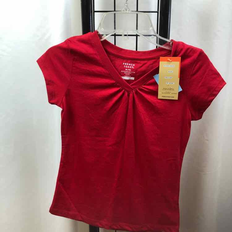 French Toast Red Solid Child Size 7/8 Girl's Shirt