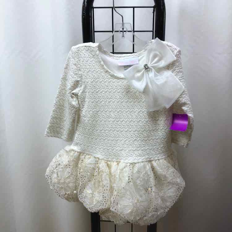 Bonnie Baby Cream Stripe Child Size 18 m Girl's Dress