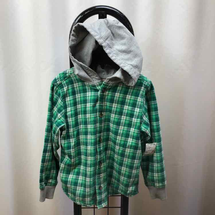 Hanna Andersson Green Plaid Child Size 5 Boy's Shirt