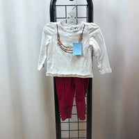 Janie and Jack White Graphic Child Size 3-6 Months Girl's Outfit
