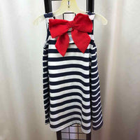 jillian's closet Navy Streaked Child Size 3 Girl's Dress