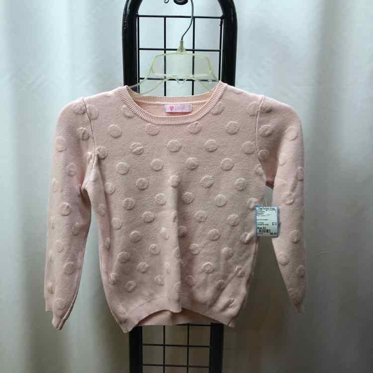 I love pinc Pink Dotted Child Size 6X Girl's Sweater