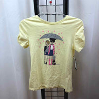 DKNY Yellow Graphic Child Size 6X Girl's Shirt