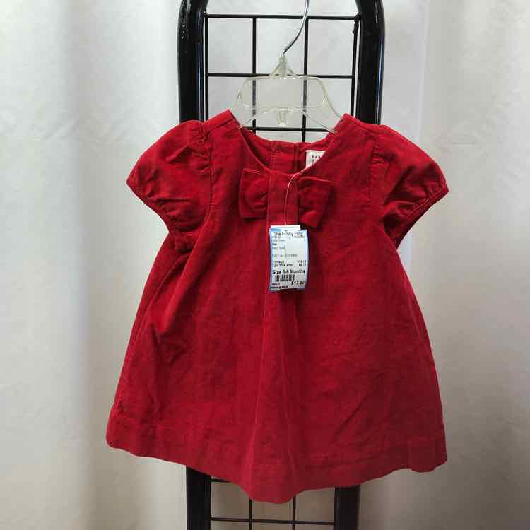 Gap Red Solid Child Size 3-6 Months Girl's Dress