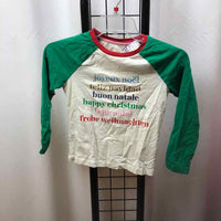 Boden White Christmas Child Size 7/8 Girl's Shirt