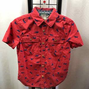 Matilda Jane Red Patterned Child Size 8 Boy's Shirt