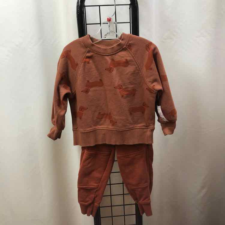 Hanna Andersson Rust dogs Child Size 3 Boy's Jogging Suit