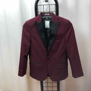 Calvin Klein Red Solid Child Size 10 Boy's Sport Coat