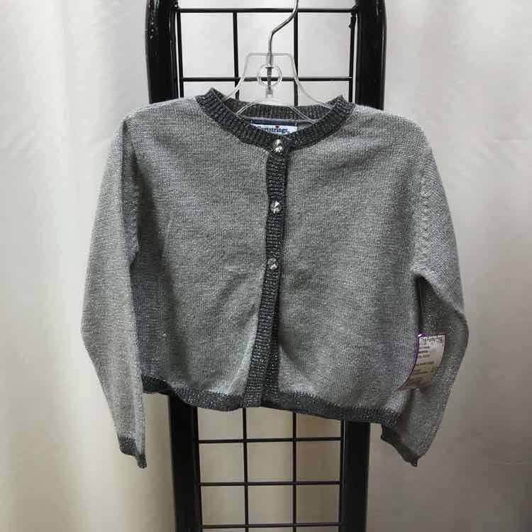 Hartstrings Gray Sparkly Child Size 18 m Girl's Sweater