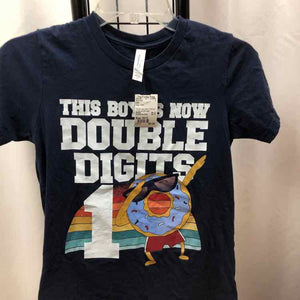 bella Navy Solid Child Size 10/12 Boy's Shirt