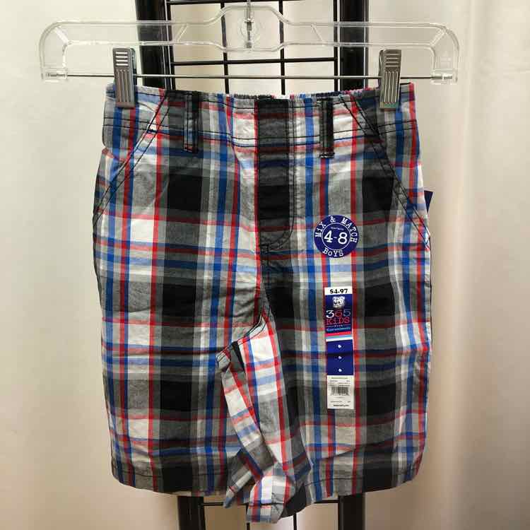 Granimals Black Plaid Child Size 6 Boy's Shorts