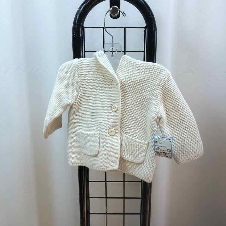Gap White Solid Child Size 3-6 Months Girl's Sweater