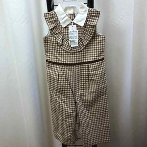 Janie and Jack Brown Plaid Child Size 18-24 m Girl's Outfit