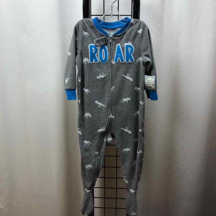 Carter's Gray Dinosaurs Child Size 18 m Boy's Pajamas