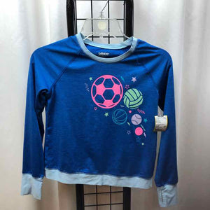 Land's End Blue Graphic Child Size 8 Girl's Shirt