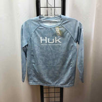 Huk Baby Blue Camoflage Child Size 8 Boy's Shirt